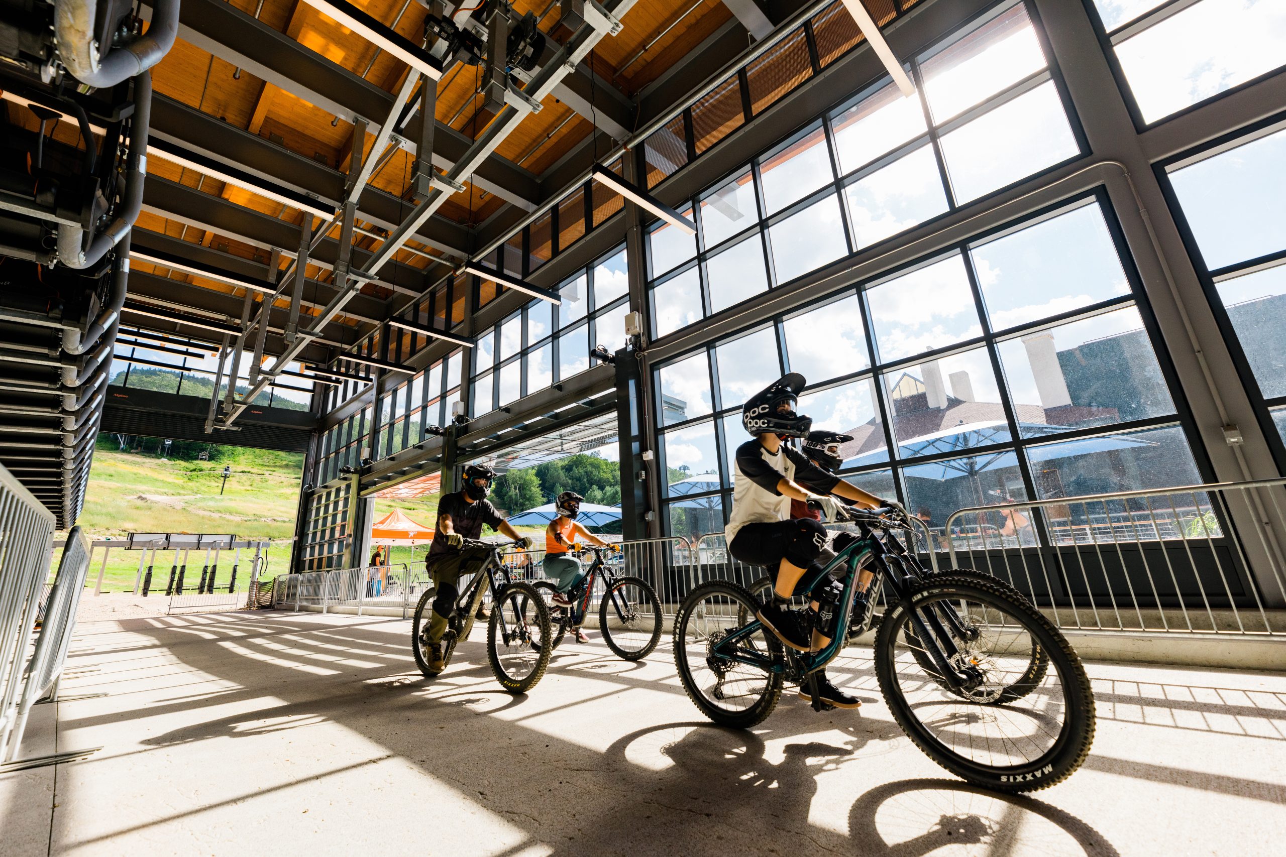 Bike Riders on Mountain-side.